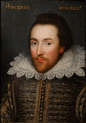 Shakespeare ritratto Cobbe eseguito da Janssen Portrait