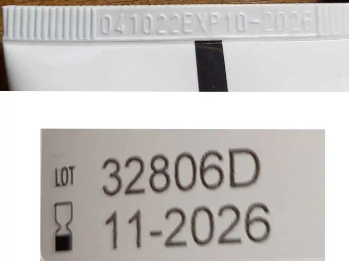 EXP e clessidra per indicare la data di scadenza del prodotto