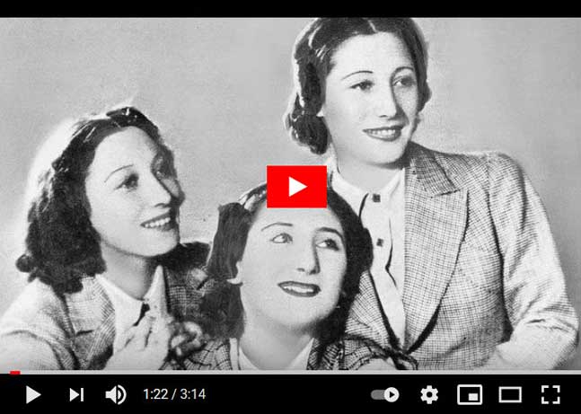 Trio Lescano con la canzone Tulipan del 1939