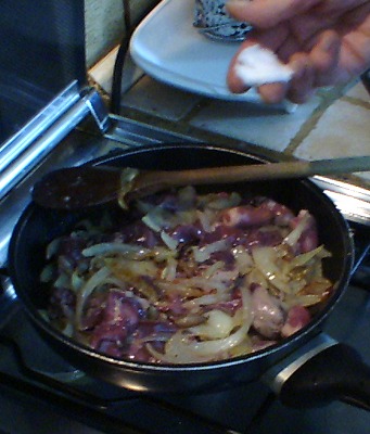 Fegatini di pollo: aggiunta del sale