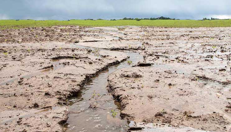 Suolo eroso dal tempo e dalle intemperie