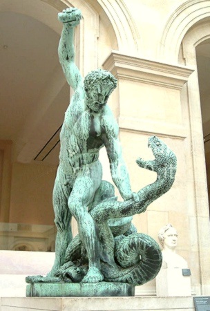 Eracle che combatte con Acheloo serpente - Museo del Louvre, Parigi (Francia)