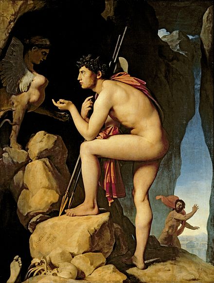 Edipo che affronta la sfinge Edipo che affronta la sfinge
