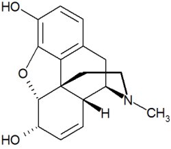 Formula chimica della morfina