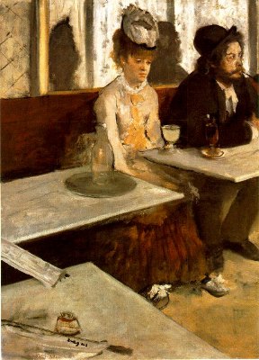 Quadro di Edgar Degas, Absinthe cioè Assenzio (1876) custodito nel Musée d'Orsay a Parigi Quadro di Edgar Degas, Absinthe cioè Assenzio (1876) custodito nel Musée d'Orsay a Parigi