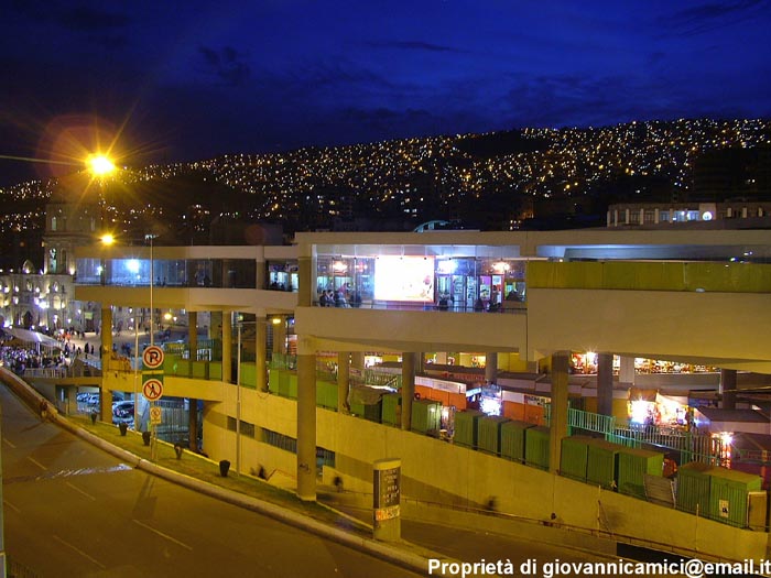 Bolivia, La Paz, piazza san Francisco e mercato lanza