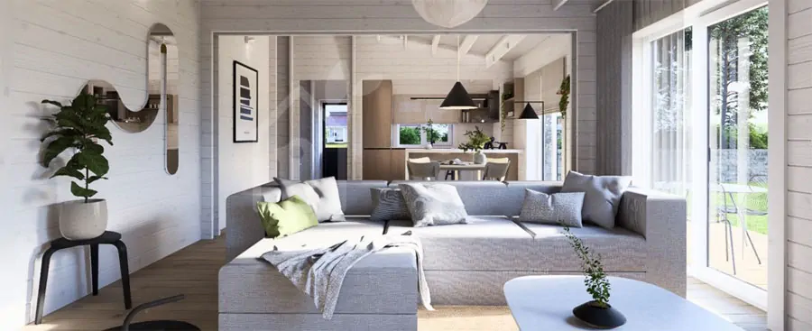 Particolare della casetta in legno da giardino come dependance