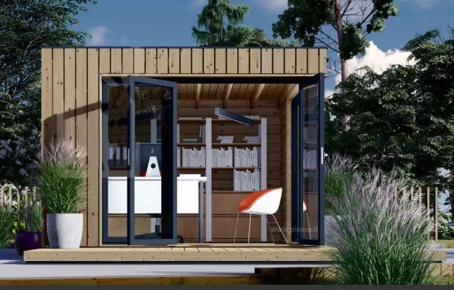 Casetta in legno da giardino uso ufficio